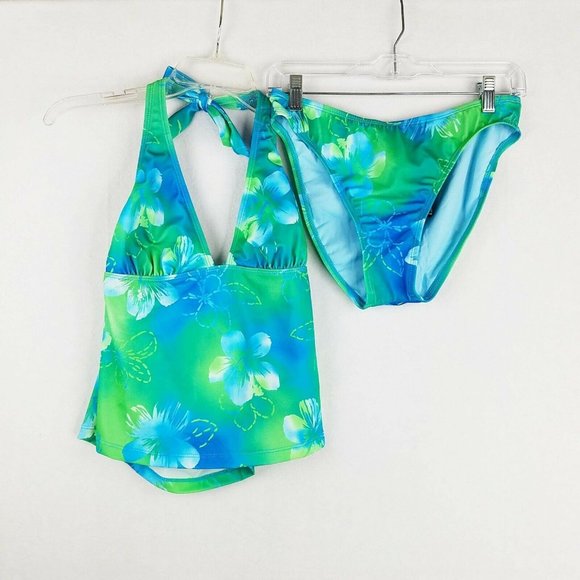Vintage ATHENA Tankini High Waisted 2 Piece Bikini - Picture 1 of 12